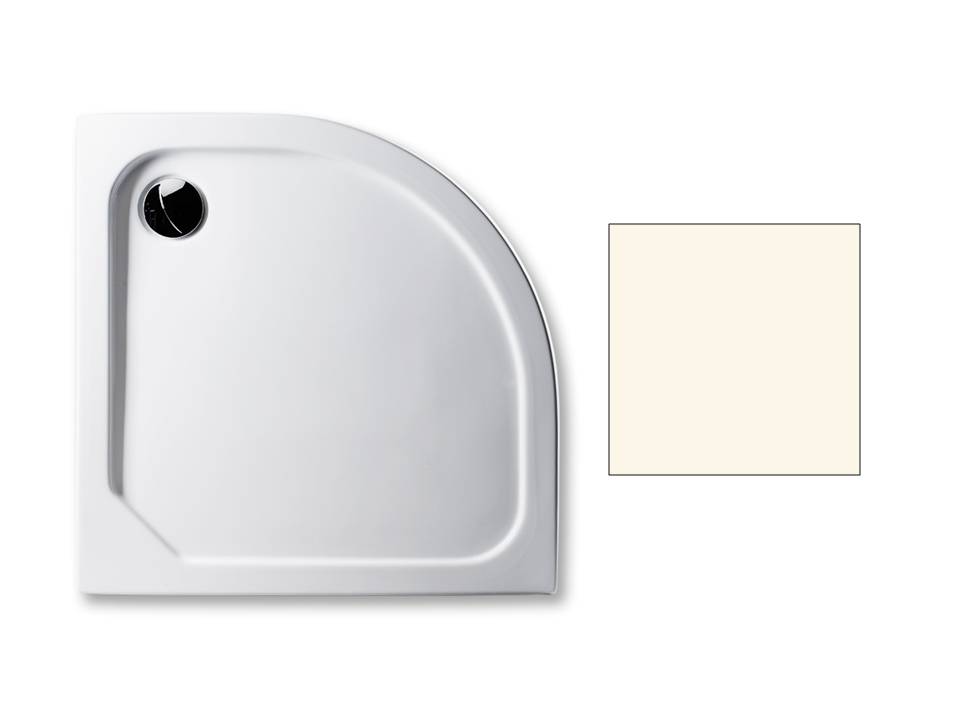 Duschwanne Stuttgart 90x90x2,5cm, Radius 55 pergamon