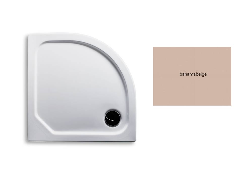Duschwanne Stuttgart 80x80x2,5cm, Radius 50 bahamabeige