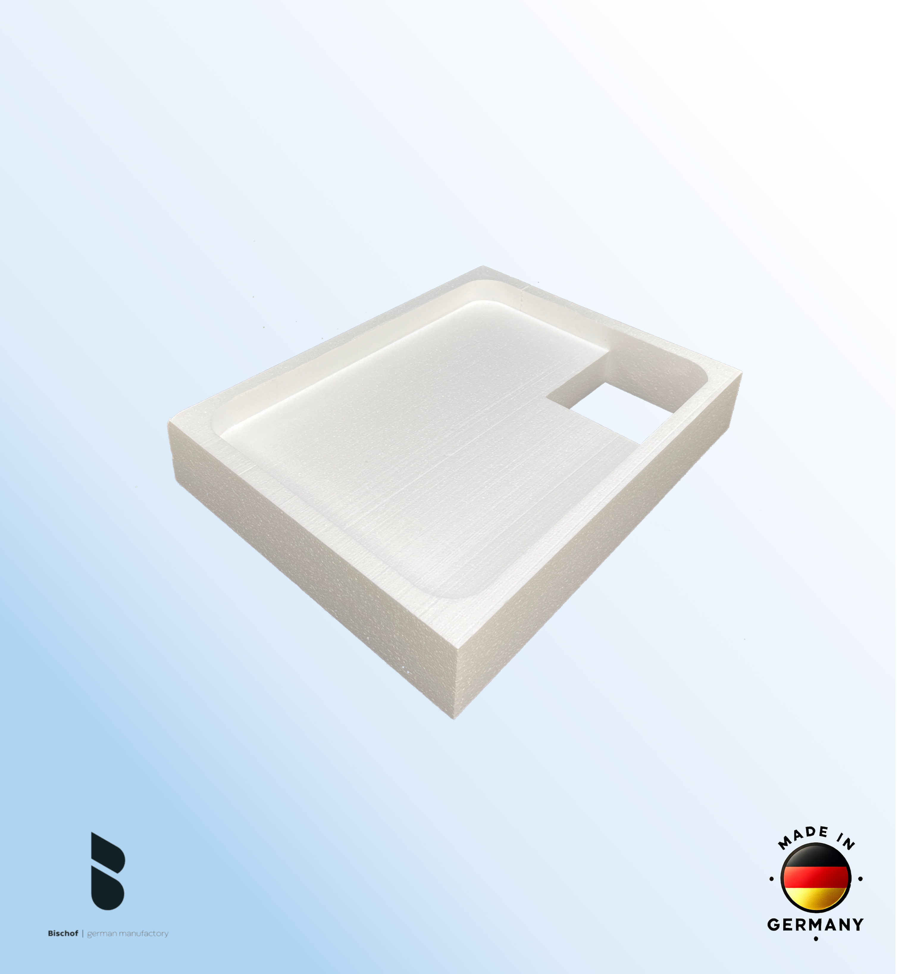 Träger Hamburg 90x70cm weiß, Höhe 14cm