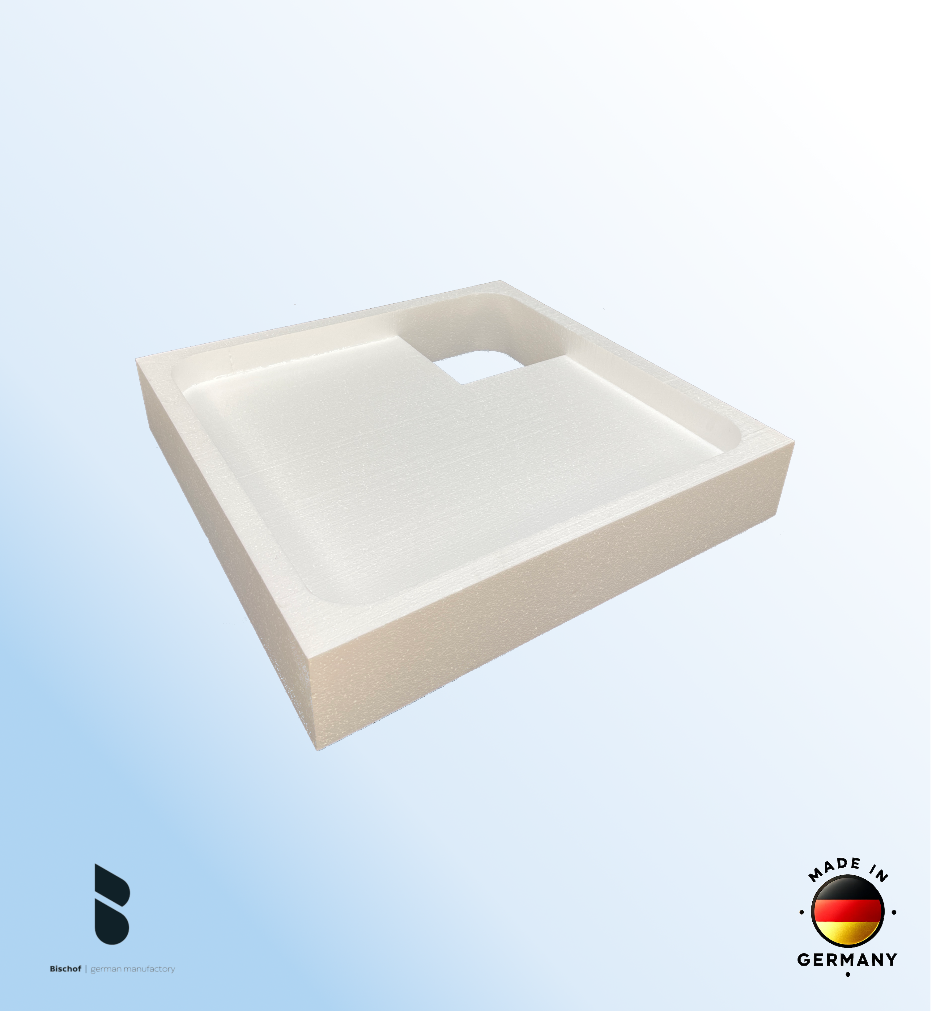 Träger Hamburg 90x90cm weiß, Höhe 14cm