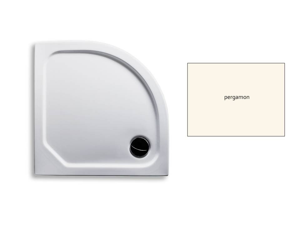 Duschwanne Stuttgart 100x100x2,5cm, Radius 55 pergamon