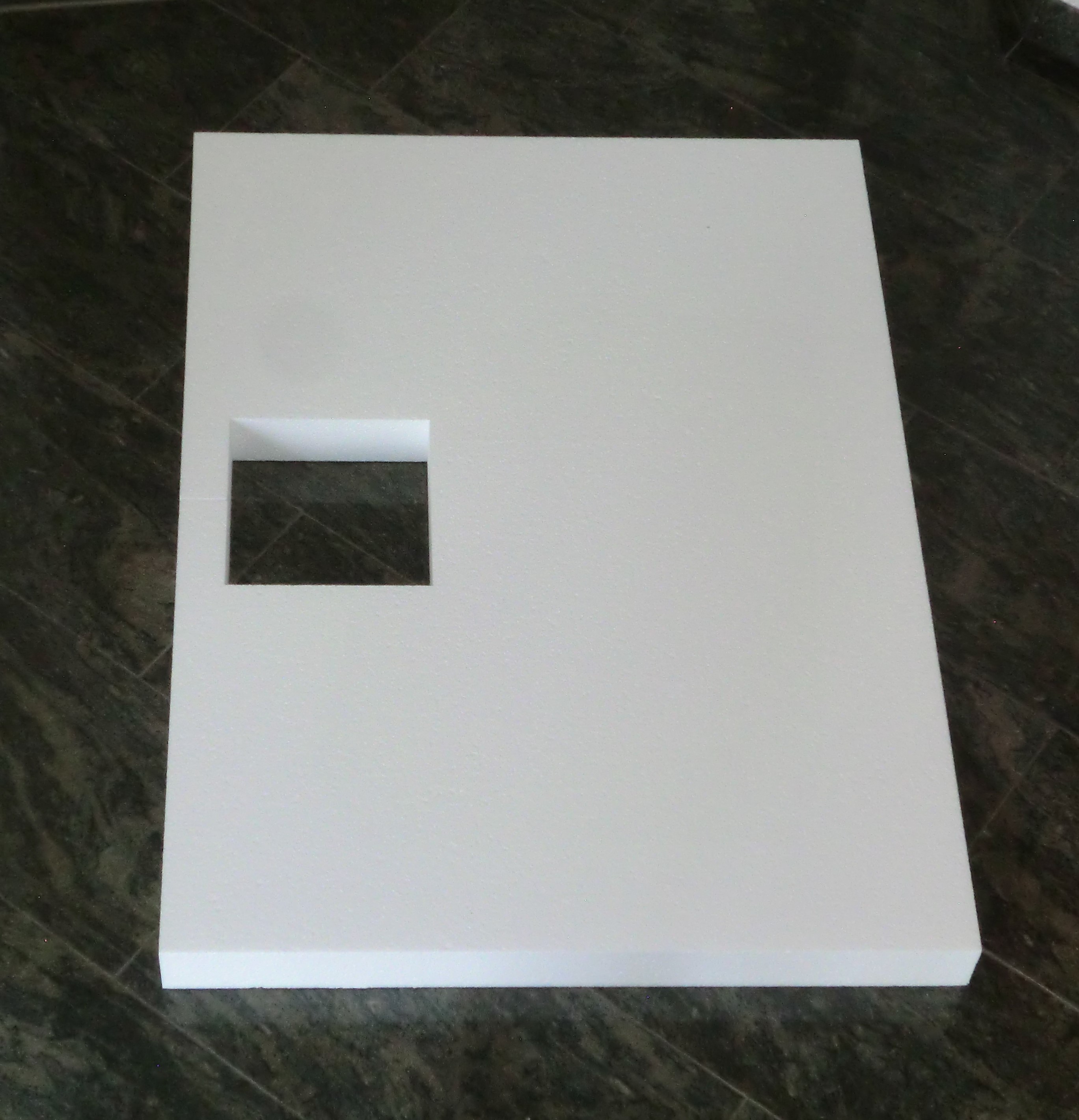 EPS - Träger Hamburg 140x80cm weiß, Höhe 8,5cm EPS Block