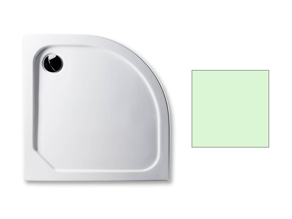 Duschwanne Stuttgart 90x90x2,5cm, Radius 55 ägäis