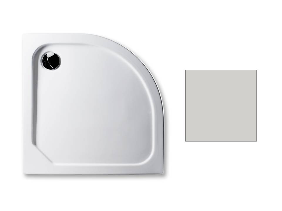 Duschwanne Stuttgart 90x90x2,5cm, Radius 55 manhattan