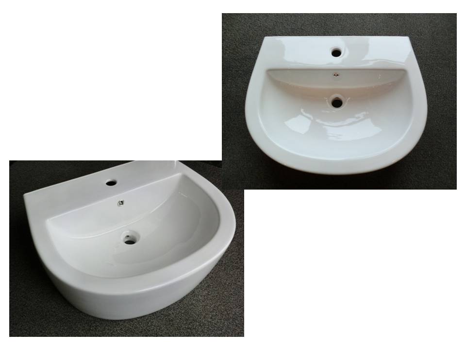 Loft Waschtisch 60 cm weiss, wandhängend oder als Aufsatz
