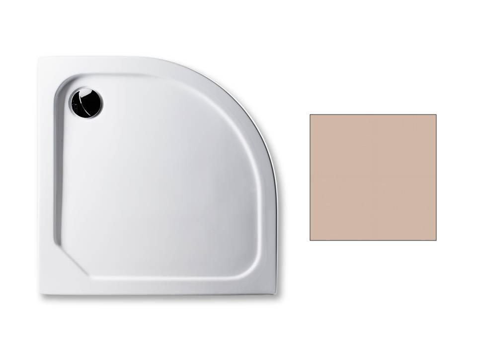 Duschwanne Stuttgart 90x90x2,5cm, Radius 55 bahamabeige